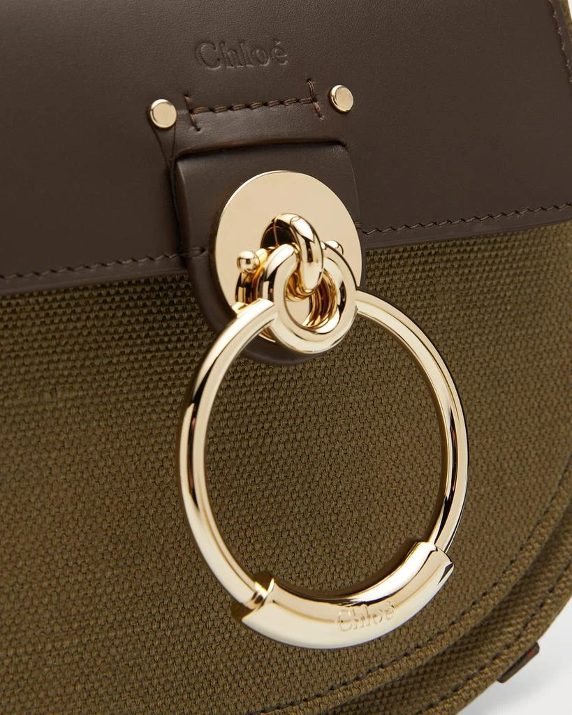 商品Chloé|Tess Small Linen & Leather Saddle Crossbody Bag,价格¥13851,第5张图片详细描述