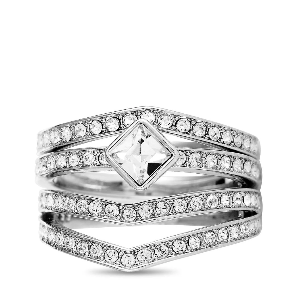 商品Swarovski|Swarovski Alpha Rhodium- Plated Crystal Three Ring Set,价格¥670,第1张图片