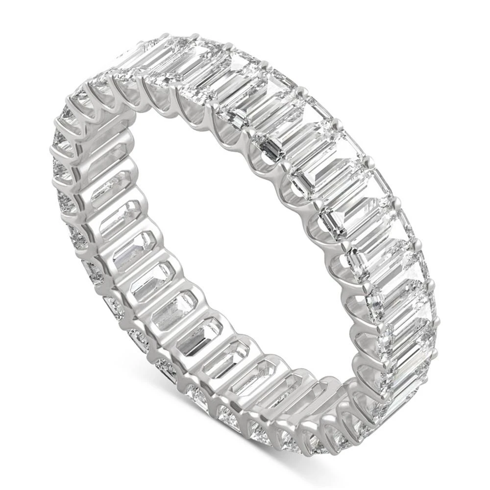 商品Charles & Colvard|Moissanite Baguette Eternity Band (3 ct. t.w. DEW) in 14k White Gold,价格¥9551,第4张图片详细描述
