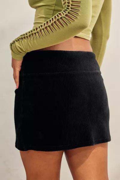 UO Black Corduroy Mini Skirt商品第4张图片规格展示