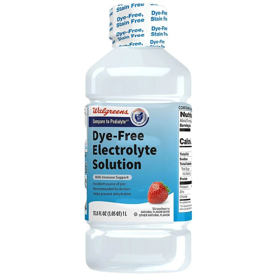 商品Walgreens|Dye-Free Electrolyte Solution Strawberry, Strawberry,价格¥51,第1张图片