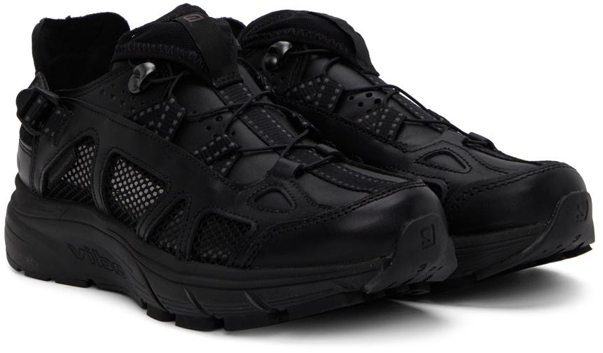 Black Leather Techsonic Advanced Sneakers商品第4张图片规格展示