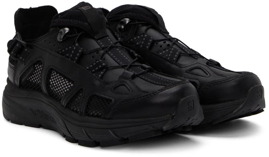 商品Salomon|Black Leather Techsonic Advanced Sneakers,价格¥721,第4张图片详细描述