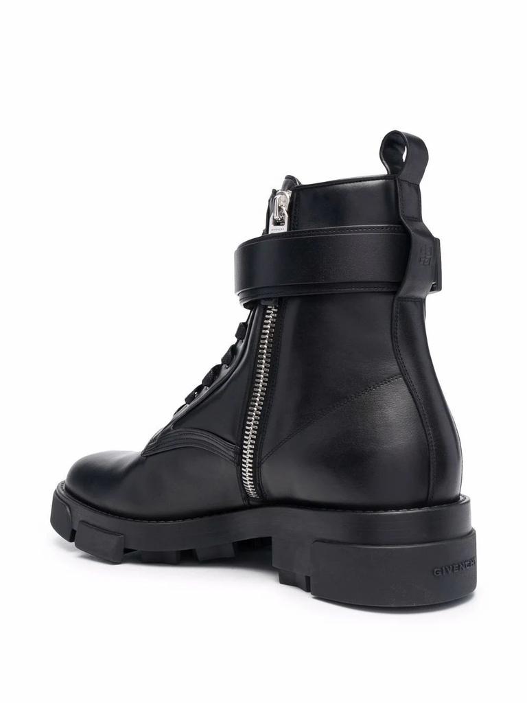 Givenchy Men's  Black Leather Ankle Boots商品第3张图片规格展示