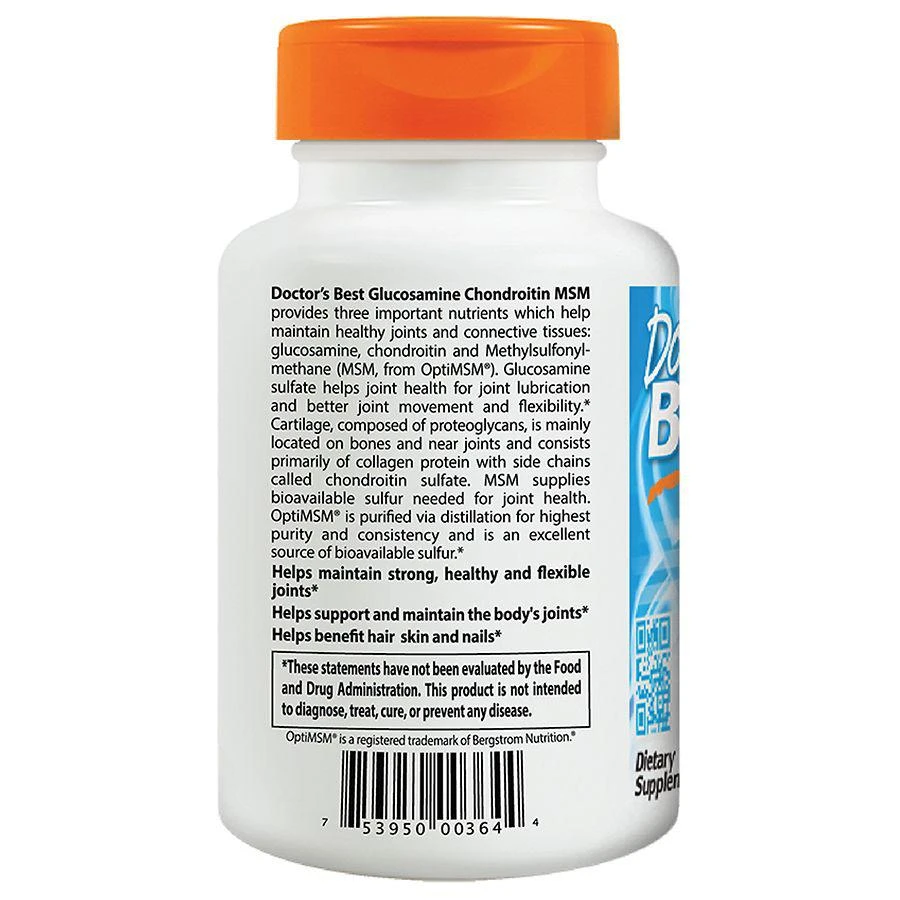 商品Doctor's Best|Glucosamine Chondroitin MSM,价格¥320,第2张图片详细描述