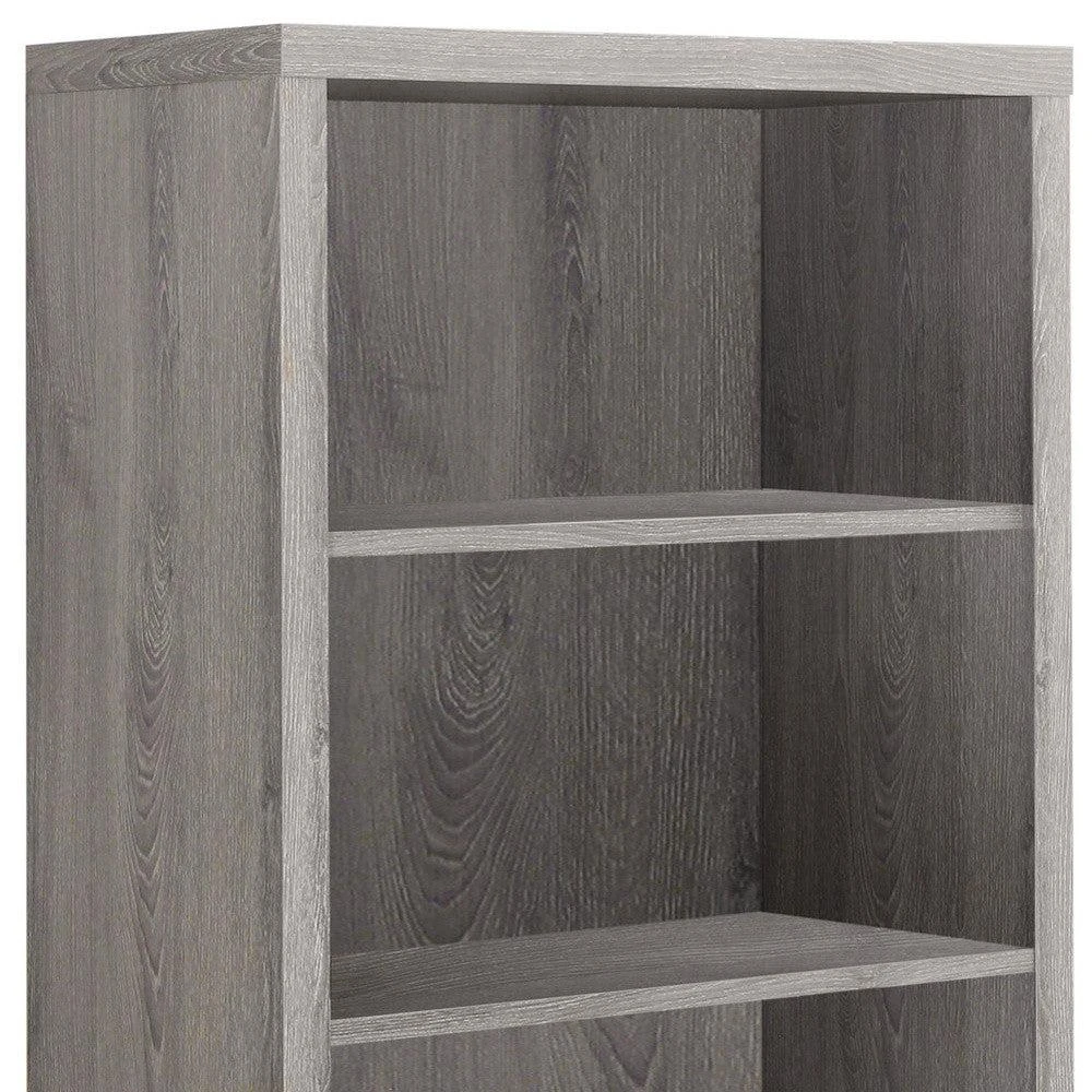 商品Homezia|48" Dark Taupe Wood Bookcase,价格¥2239,第2张图片详细描述