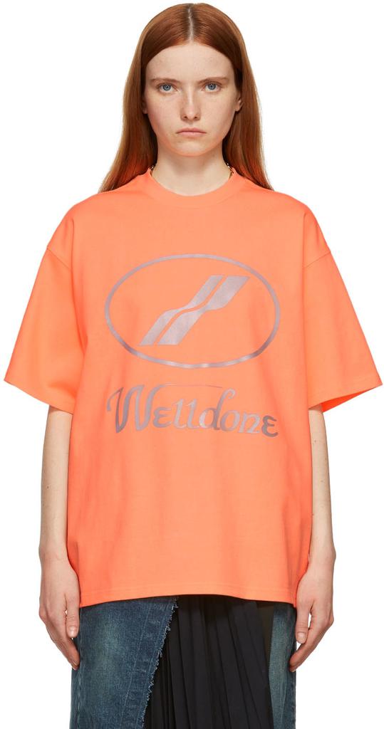 Orange Reflective Logo T-Shirt商品第1张图片规格展示