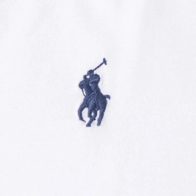 商品[国内直发] Ralph Lauren|纯色Logo刺绣V领短袖 T恤 女款 白色,价格¥476,第7张图片详细描述