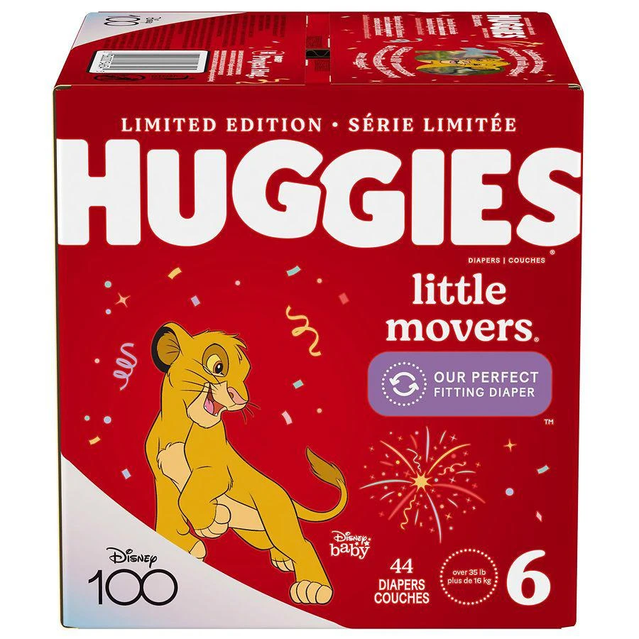 商品Huggies Little Movers|Baby Diapers Size 6 (44 Ct),价格¥249,第3张图片详细描述