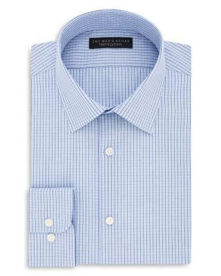 商品The Men's Store at Bloomingdale's|Grid Regular Fit Dress Shirt - 100% Exclusive,价格¥449,第1张图片详细描述