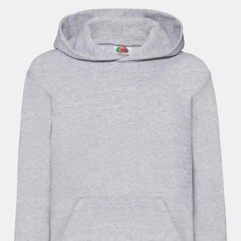 商品The Loom|Fruit Of The Loom Childrens Unisex Hooded Sweatshirt / Hoodie (Heather Grey),价格¥162,第1张图片