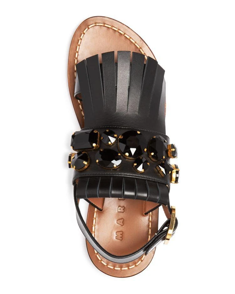 商品Marni|Kilty Fringe Embellished Sandals,价格¥1437,第2张图片详细描述