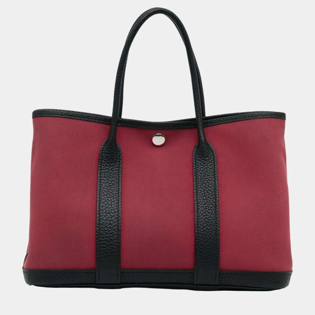 商品[二手商品] Hermes|Hermes Red Toile Garden Party 36,价格¥17362,第1张图片