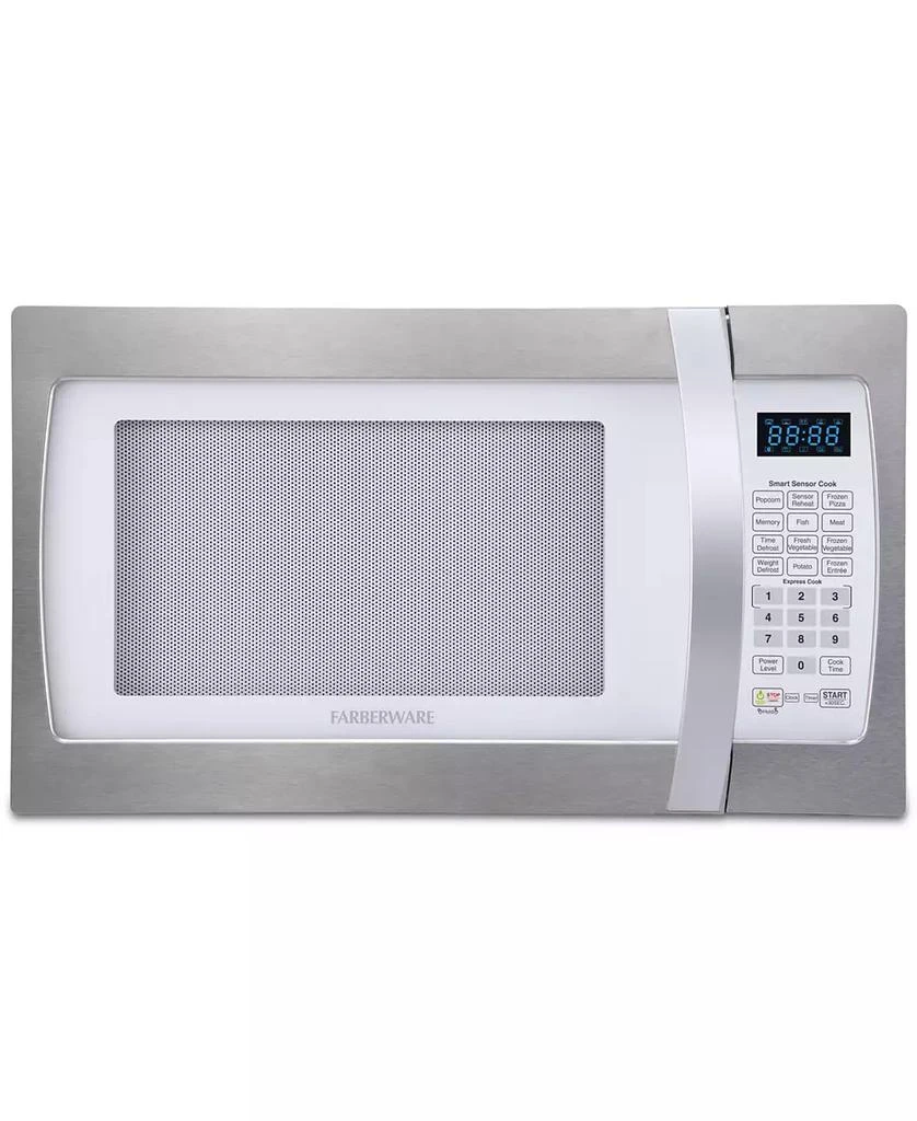 商品Farberware|Professional 1.3 Cu. Ft. 1100-Watt Microwave Oven with Smart Sensor Cooking,价格¥1555,第1张图片