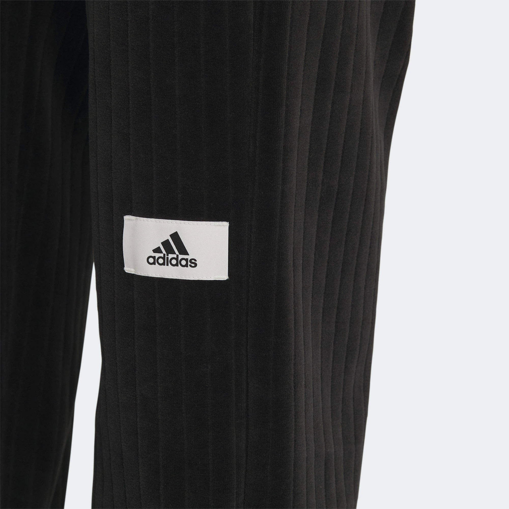 商品[国内直发] Adidas|[预售3天]adidas 纯色Logo标识直筒针织运动裤 女款 黑色,价格¥268,第6张图片详细描述