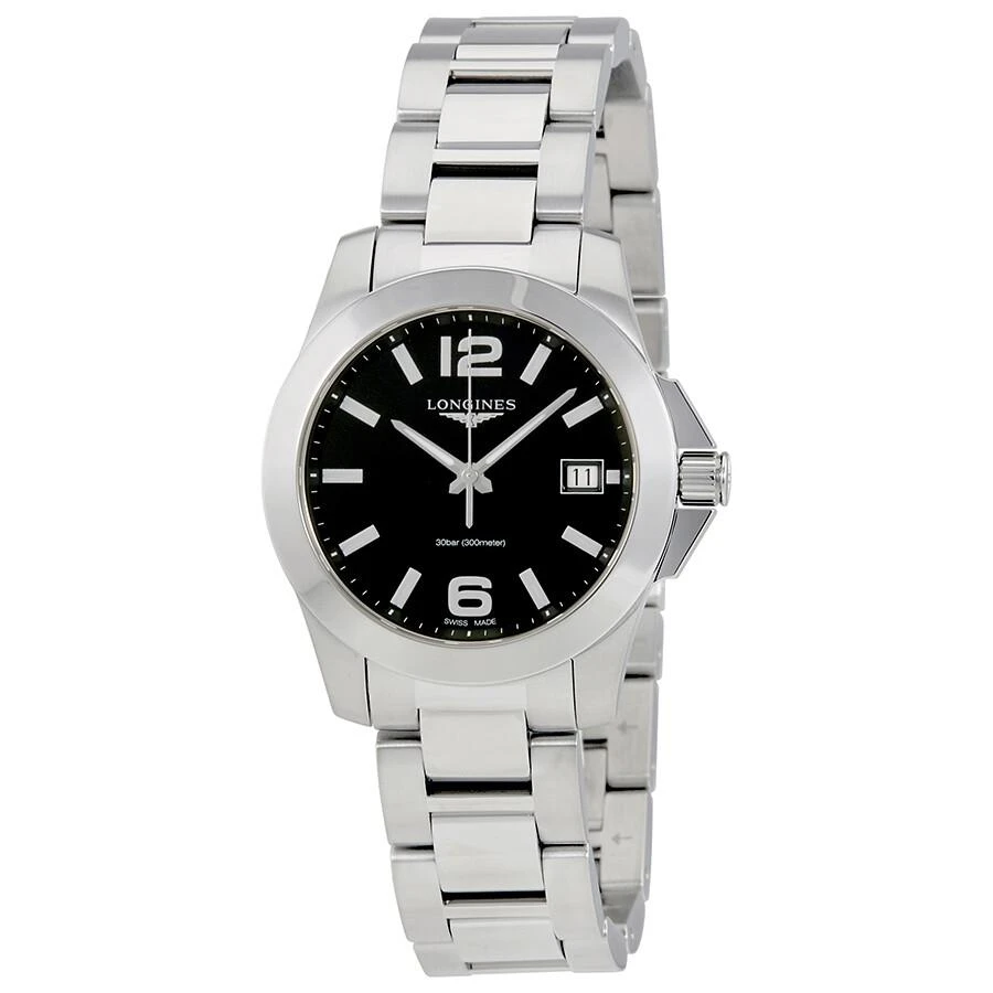 商品Longines|Conquest Black Dial Ladies Watch L33774586,价格¥4408,第1张图片