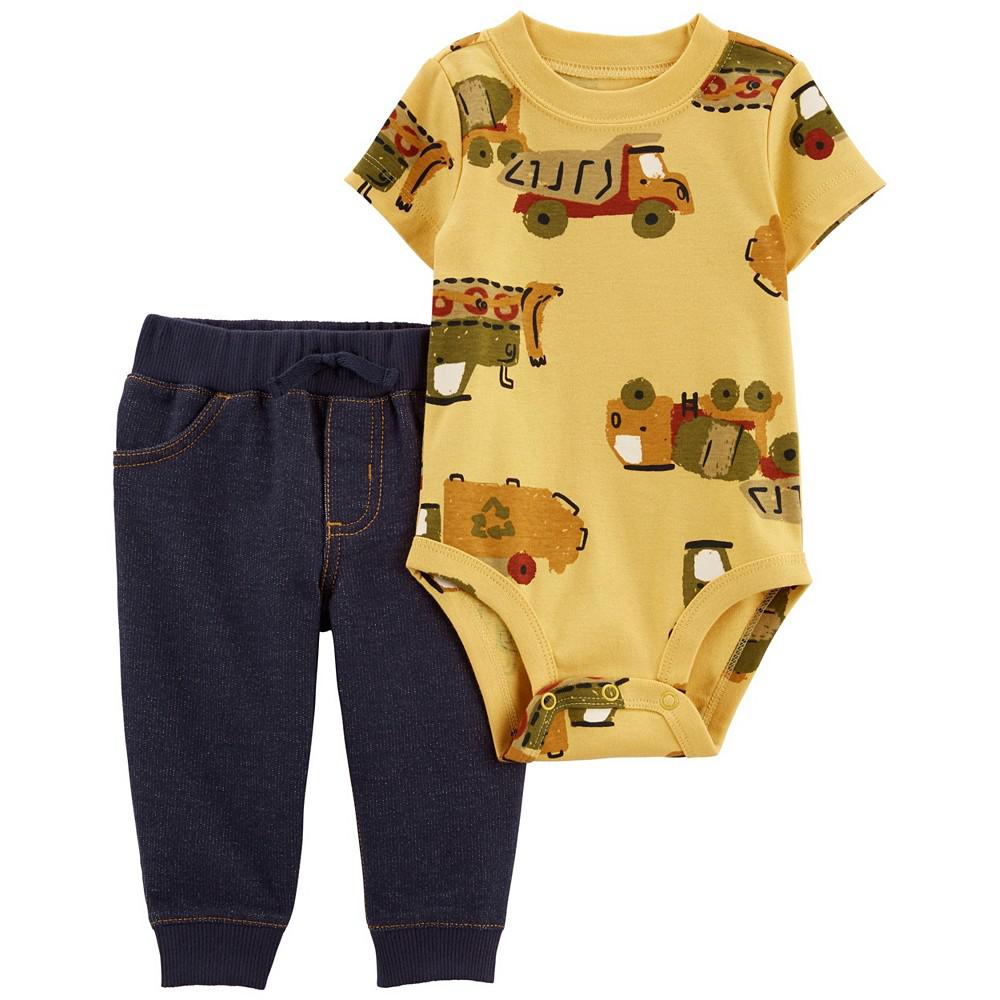 Baby Boys Construction Truck Pant Set, 2 Piece商品第1张图片规格展示