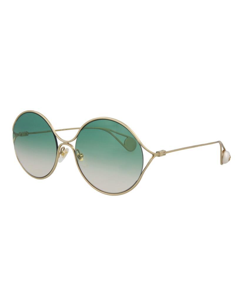 商品Gucci|Oval Metal Sunglasses,价格¥871,第4张图片详细描述
