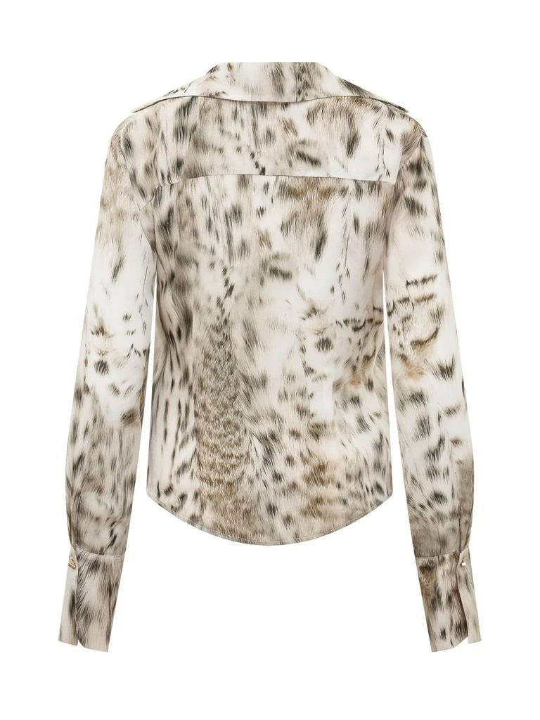 商品BLUMARINE|Blumarine Animalier Print Ruffle Detailed Blouse,价格¥2652,第2张图片详细描述