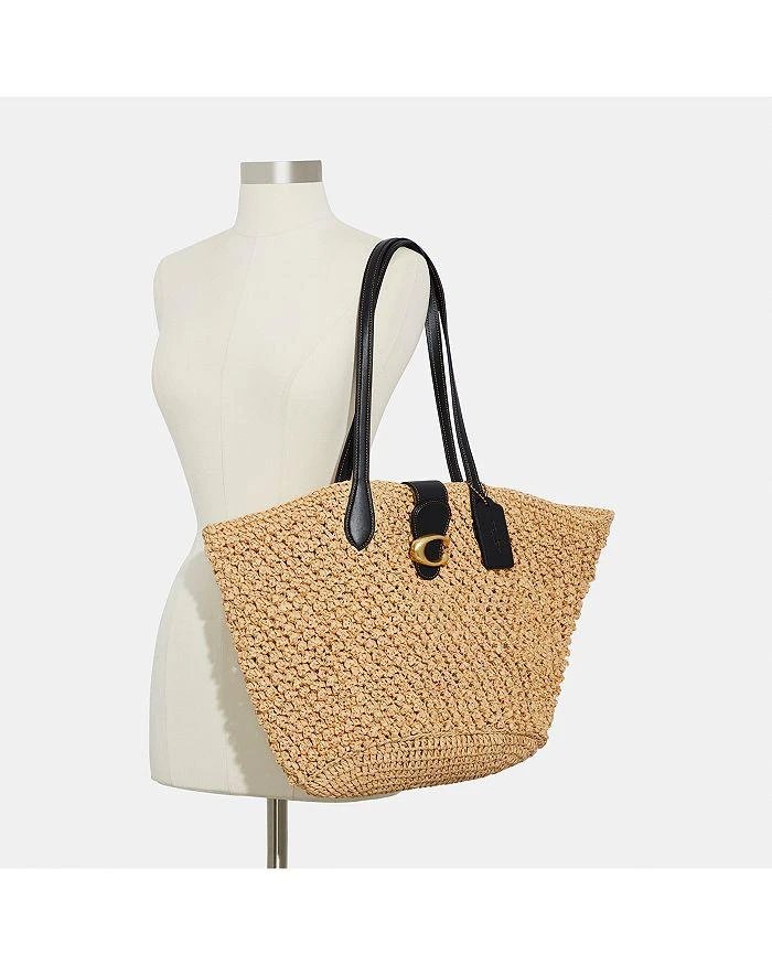 COACH Large Popcorn Weave Tote 2