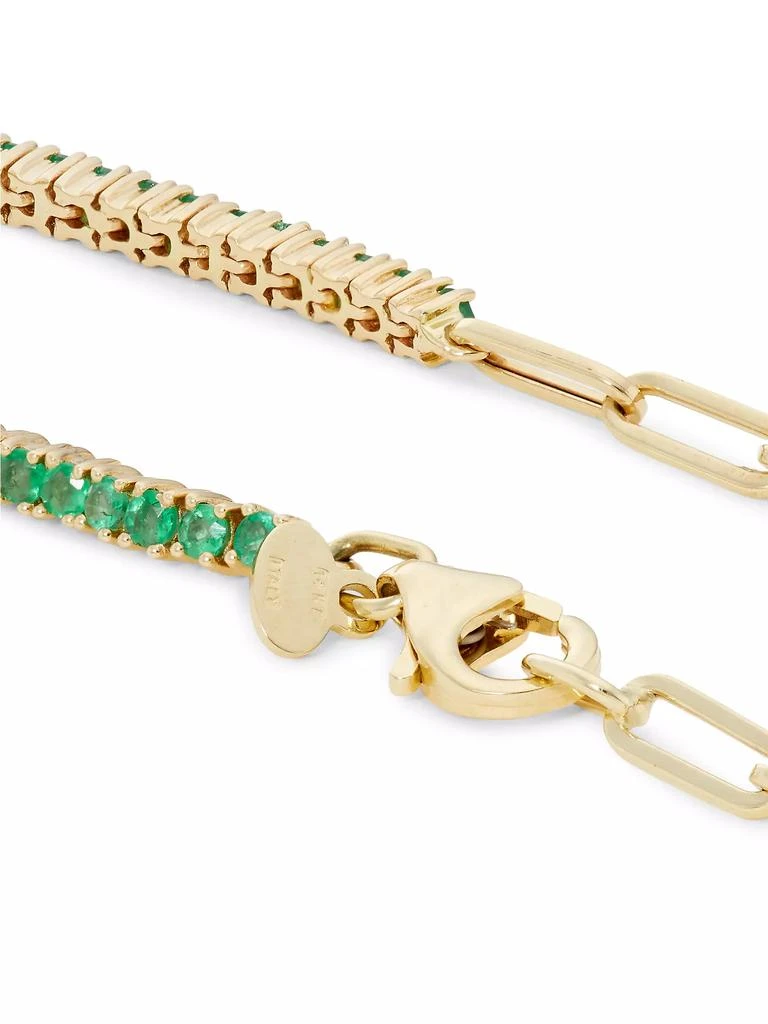 商品Saks Fifth Avenue Collection|14K Gold & Emerald Half-&-Half Tennis Bracelet,价格¥10386,第3张图片详细描述