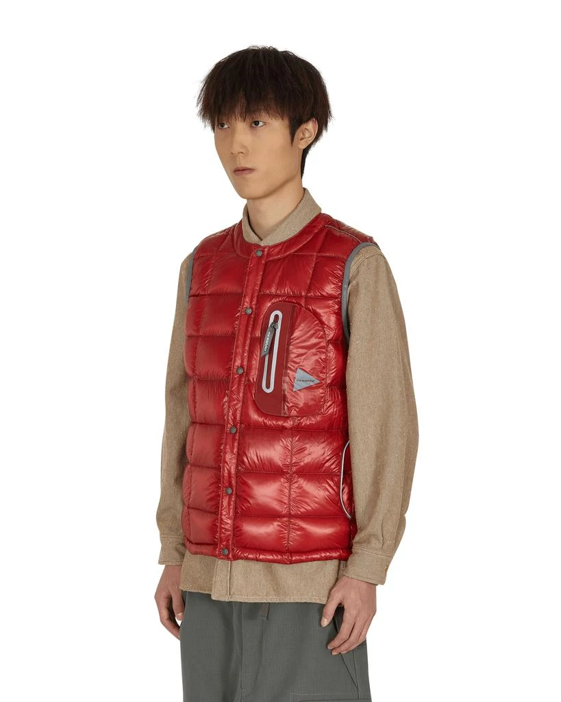 商品And Wander|Diamond Stitch Down Vest Red,价格¥2568,第2张图片详细描述