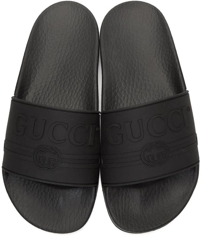 商品Gucci|Black Pursuit Pool Slides拖鞋,价格¥2121,第5张图片详细描述