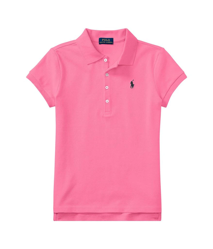 商品Ralph Lauren|Short Sleeve Mesh Polo Shirt (Big Kids),价格¥376,第1张图片