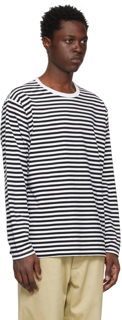 商品Nanamica|Black & White Striped Long Sleeve T-Shirt,价格¥647,第2张图片详细描述