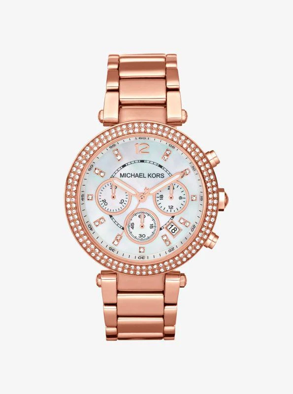 商品Michael Kors|Parker Rose Gold-Tone Watch,价格¥951,第1张图片