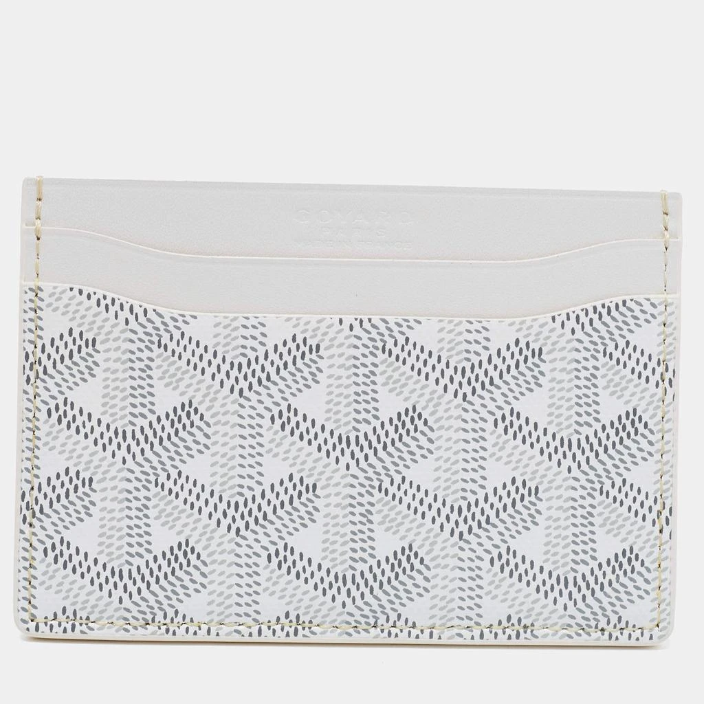 商品Goyard|Goyard White Goyardine Coated Canvas and Leather Saint Sulpice Card Holder,价格¥5545,第4张图片详细描述