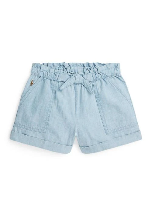 商品Ralph Lauren|Lauren Childrenswear Girls 2 6X Cotton Chambray Camp Shorts,价格¥376,第1张图片