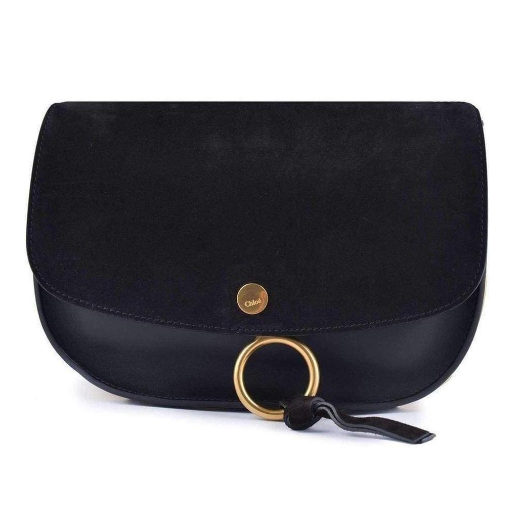 商品Chloé|Kurtis Black Leather and Suede Mini Bag,价格¥12276,第4张图片详细描述