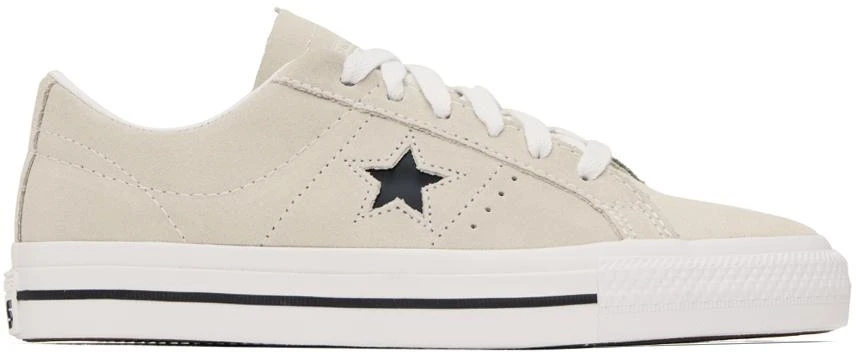 商品Converse|Beige One Star Pro Low Sneakers,价格¥258,第1张图片