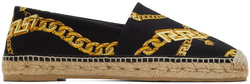 商品Versace|Black Canvas Espadrilles,价格¥1687,第1张图片