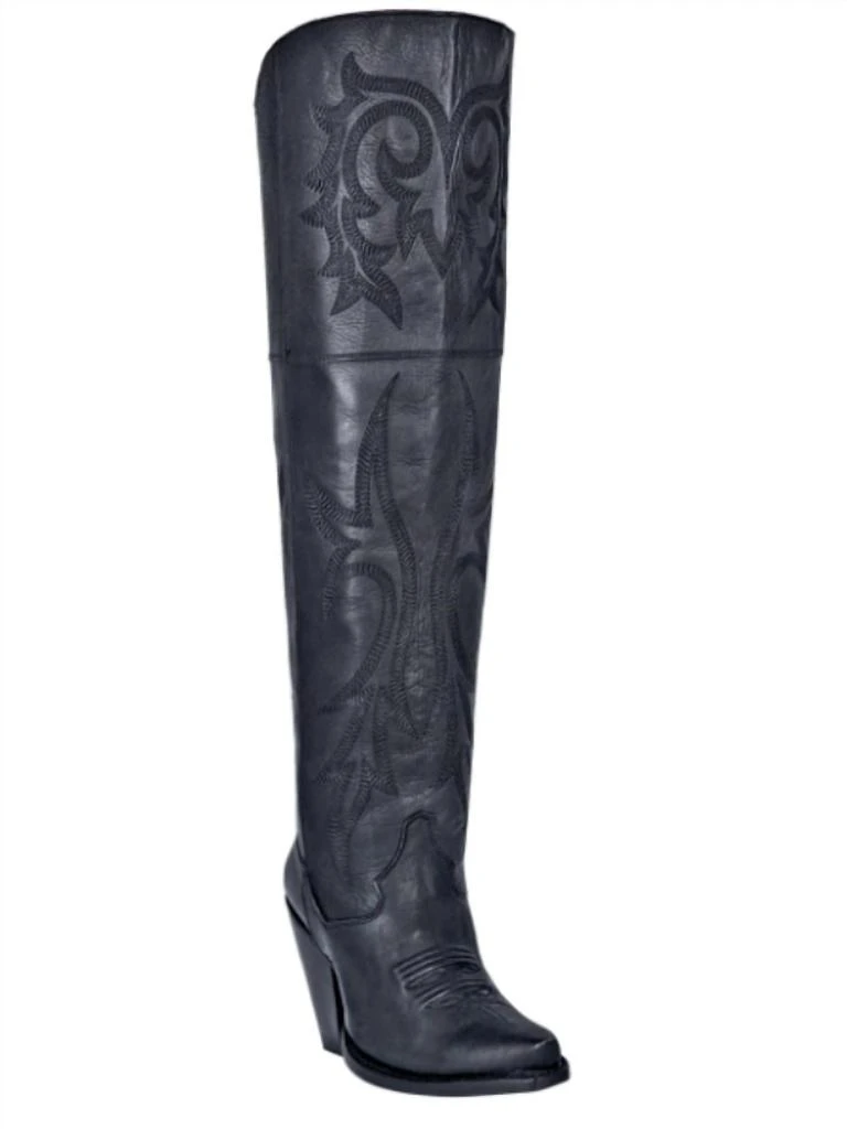 商品Dan Post|Jilted Knee High Leather Boots In Black,价格¥1626,第2张图片详细描述