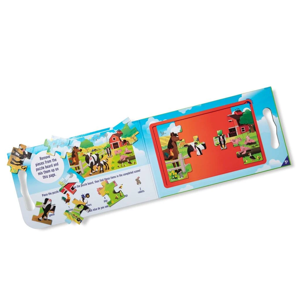 商品Melissa & Doug|Melissa & Doug Magnetic Take-Along Jigsaw Bundle - Farm/Princesses,价格¥130,第2张图片详细描述
