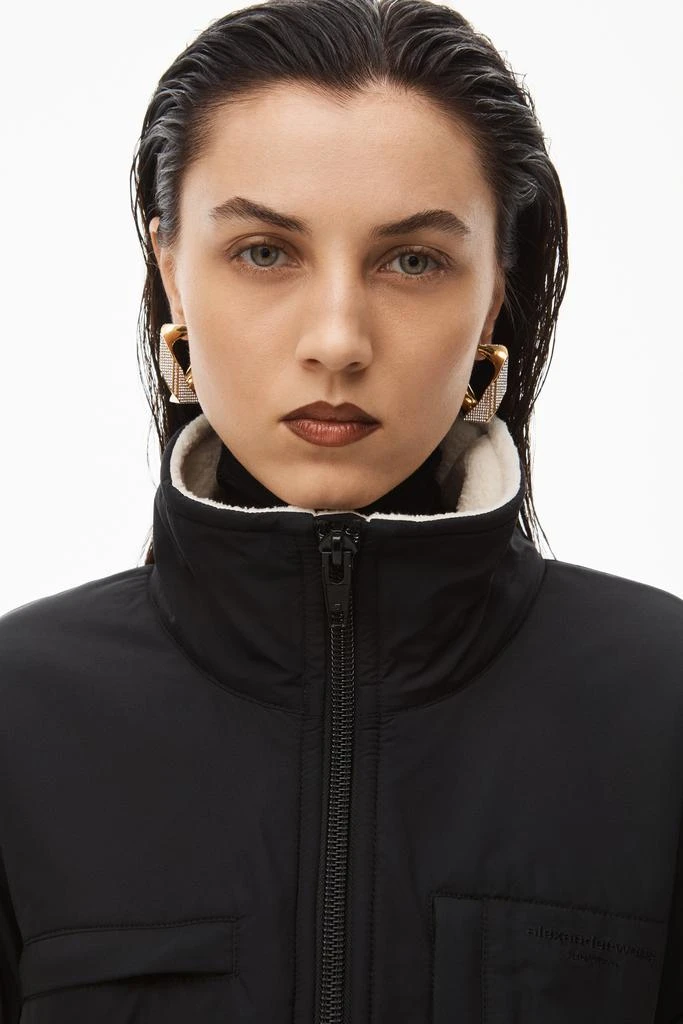 商品Alexander Wang|SCULPTED JACKET IN TEDDY FLEECE & NYLON,价格¥3055,第5张图片详细描述