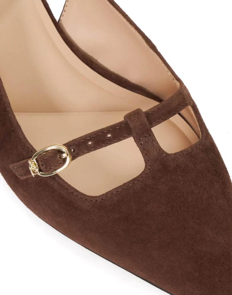 商品DUNE London|Dune London Deserving slingback heels in brown,价格¥823,第3张图片详细描述