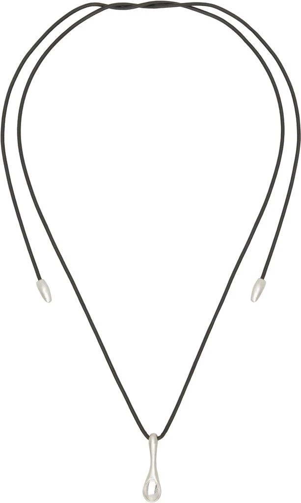 商品Dunton Ellerkamp|Black & Silver Spoon Pendant Necklace,价格¥1106,第1张图片