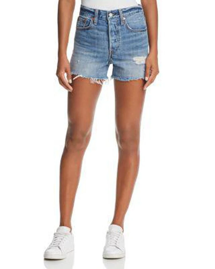 商品Levi's|Wedgie Denim Shorts in Blue Your Mind,价格¥155,第1张图片