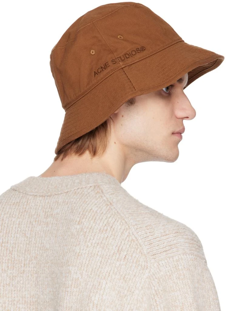 商品Acne Studios|Brown Embroidered Bucket Hat,价格¥507,第3张图片详细描述