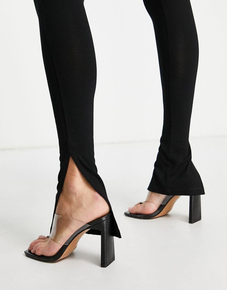 商品ASOS|ASOS DESIGN Tall legging with side split in black,价格¥138,第4张图片详细描述