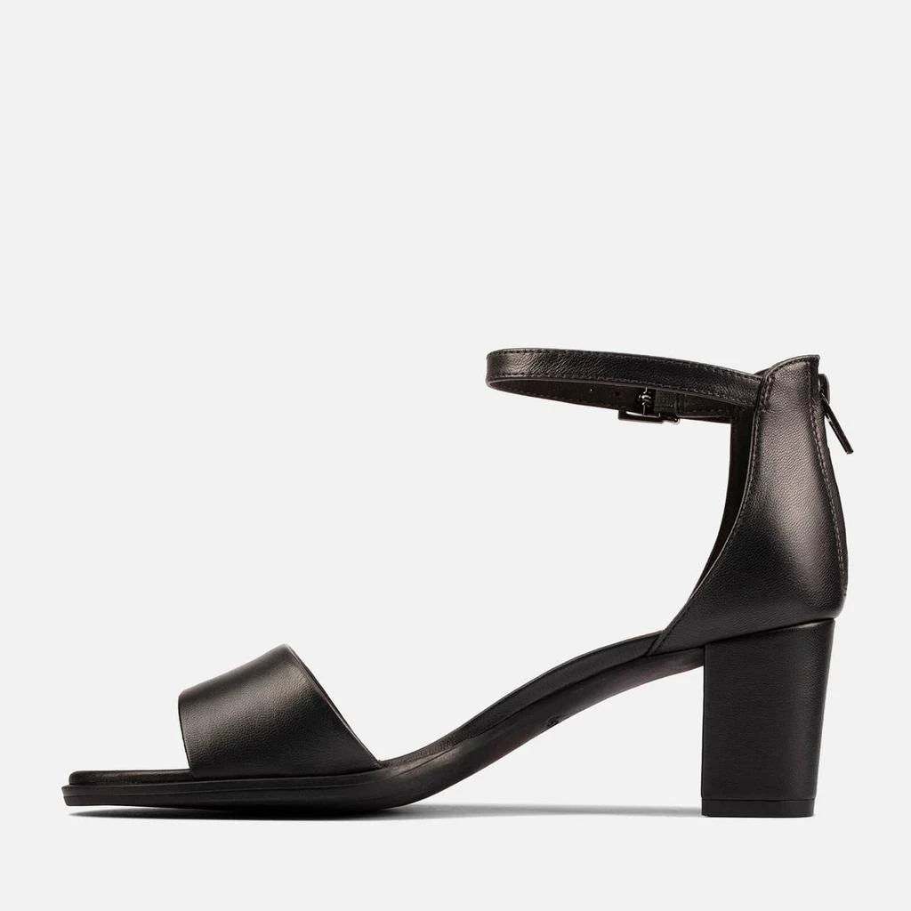 商品Clarks|CLARKS WOMEN'S KAYLIN 2 PART LEATHER BLOCK HEELS - BLACK,价格¥376,第1张图片