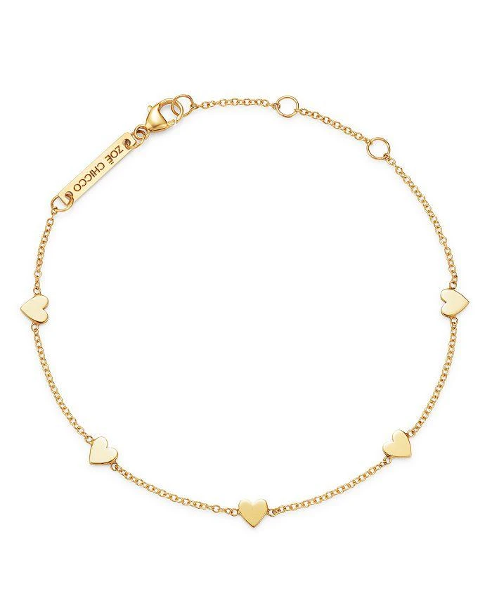 商品Zoe Chicco|14K Gold Itty Bitty Heart Bracelet,价格¥3695,第1张图片