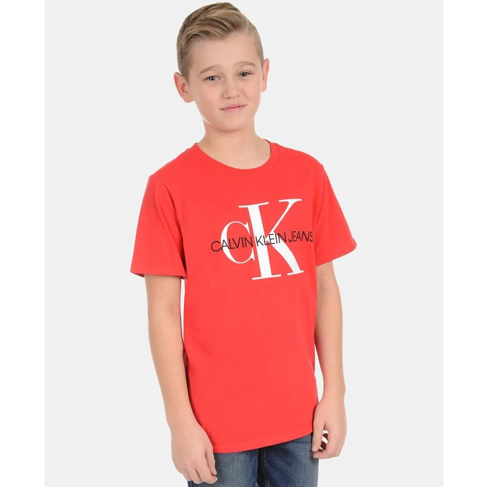 商品Calvin Klein|Big Boys Bold signature Logo Graphic T-Shirt,价格¥101,第1张图片