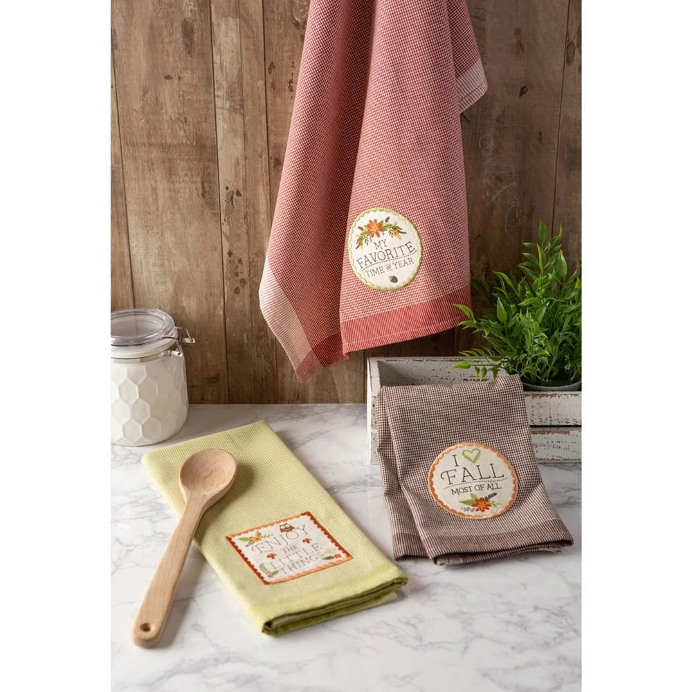 商品Design Imports|Assorted Fall in Love Embellished Dishtowel Set,价格¥172,第5张图片详细描述