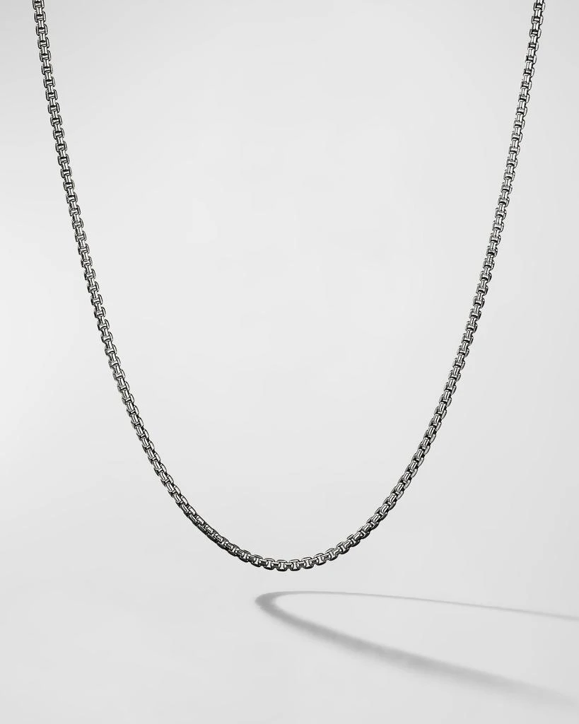 商品David Yurman|1.7mm Men's Box Chain Necklace in Silver,价格¥1376,第1张图片