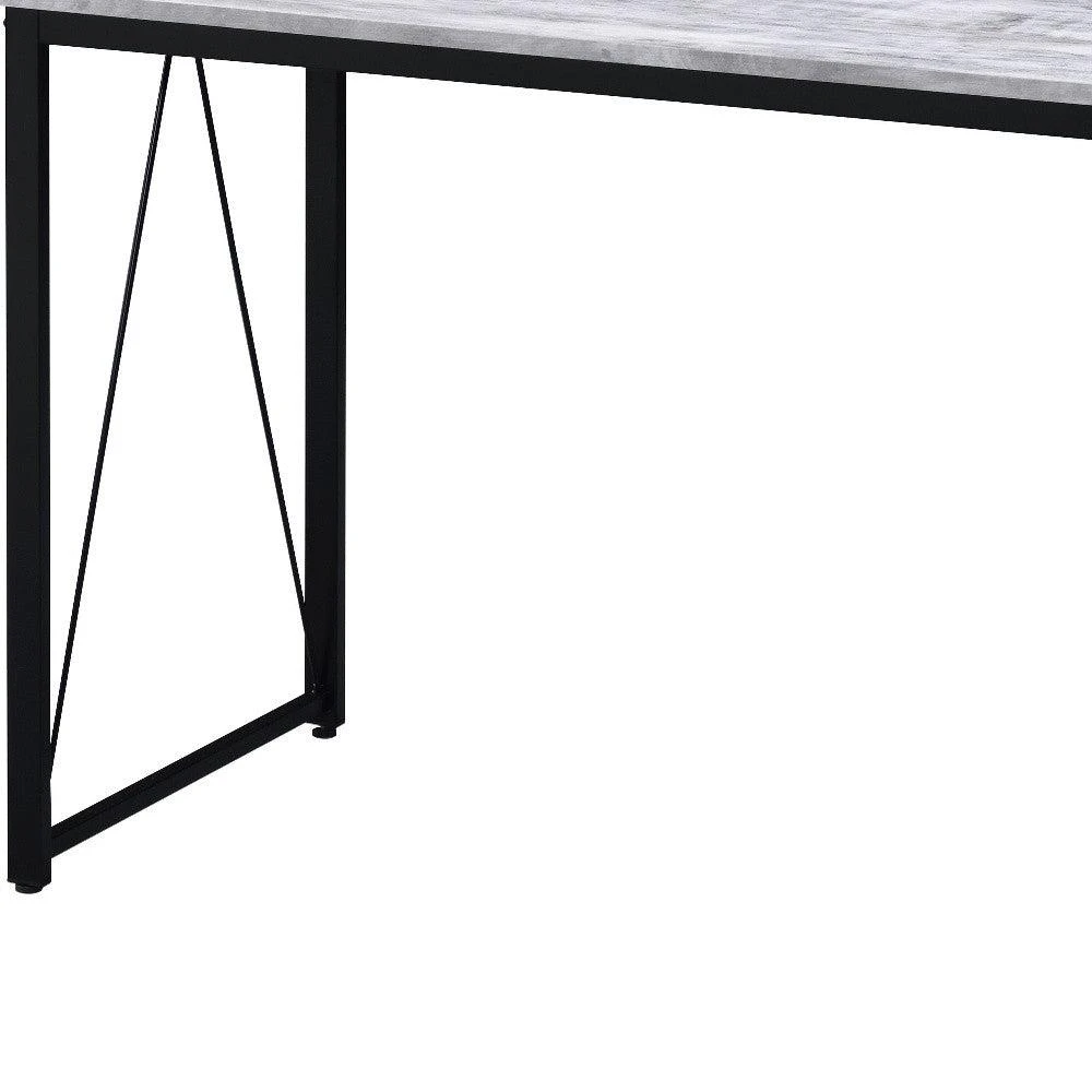 商品Hivvago|35" Antiqued White and Black Writing Desk,价格¥1267,第5张图片详细描述