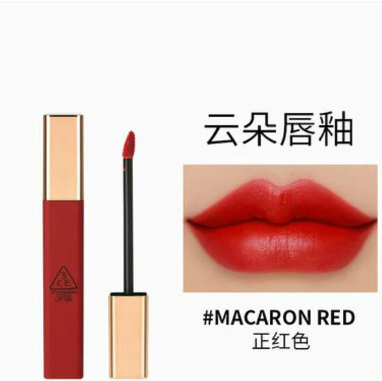 商品3CE|【包邮装】3CE 三熹玉 云朵唇釉 MACARON RED正红色,价格¥118,第1张图片